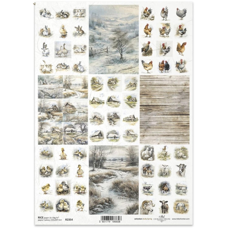 Rýžový papír na decoupage od ITD Collection je tím pravým pro vás. Je vhodný ke zdobení skla, dřeva, MDF, kartonu a jiných povrchů ubrouskovou techn