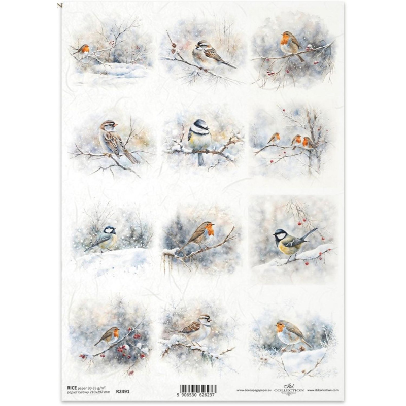 Rýžový papír na decoupage od ITD Collection je tím pravým pro vás. Je vhodný ke zdobení skla, dřeva, MDF, kartonu a jiných povrchů ubrouskovou techn