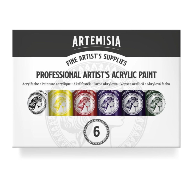 Akrylové barvy Artemisia poskytují díky vysokému obsahu pigmentu živé barvy profesionální kvality. Různé odstíny se dobře mísí, což umožňuje vy