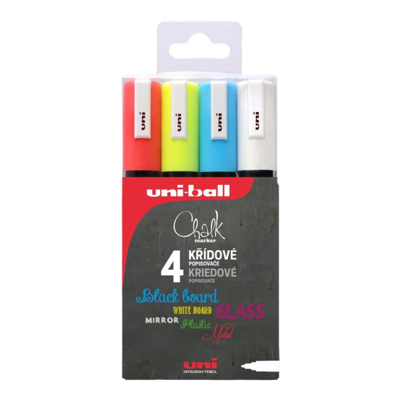 Víceúčelový křídový popisovač v sobě spojuje jednoduchost a praktičnost. Je bezprašný a lze jej snadno vymazat vlhkým hadříkem. Díky odolnosti v