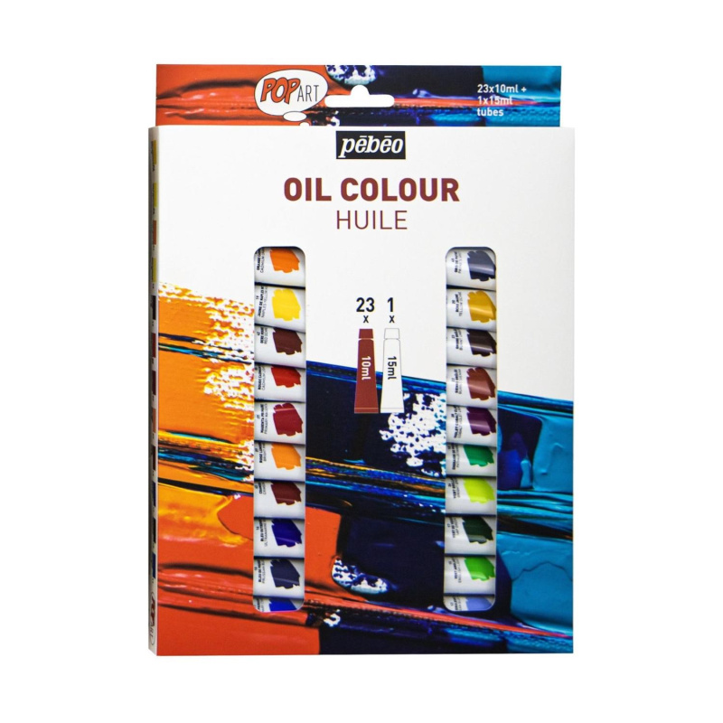 Sada 24 tub s kvalitními studentskýmiolejovými barvami Pop Art. Jasné a syté barvy, hladká a jemná struktura. Perfektní startovací sada, ideální pro 