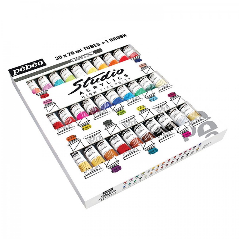 Studio Acrylics jsou jednou z nejúspěšnějších sérií akrylových barev PEBEO. Studio Acrylics jsou: akrylové, vodou ředitelné barvy s matným sametov