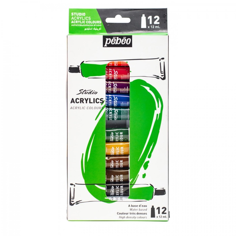 Sada Studio Acrylics jsou jednou z nejúspěšnějších sérií akrylových barev PEBEO. Studio Acrylics jsou: akrylové, vodou ředitelné barvy s matným sam