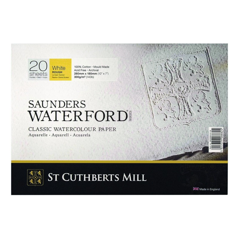Saunders Waterford blok je prémiový akvarelový papír renomovaného anglického výrobce St Cuthberts Mill. Tento papír ze 100% bavlny je vyroben na tradič