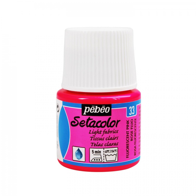 Barvy na textil Setacolor Light od Pébéo jsou vodou ředitelné barvy určené pro aplikaci na světlý textil. Všechny odstíny lze navzájem míchat. Barvy