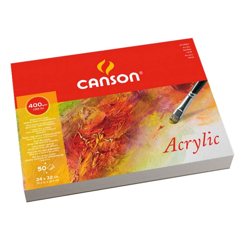 Canson Acrylic je skicář s čisto-bílými listy ultrajemné kvality. Papír má gramáž 400g/m 2 což z něj činí pevný odolný list, který vydrží mal