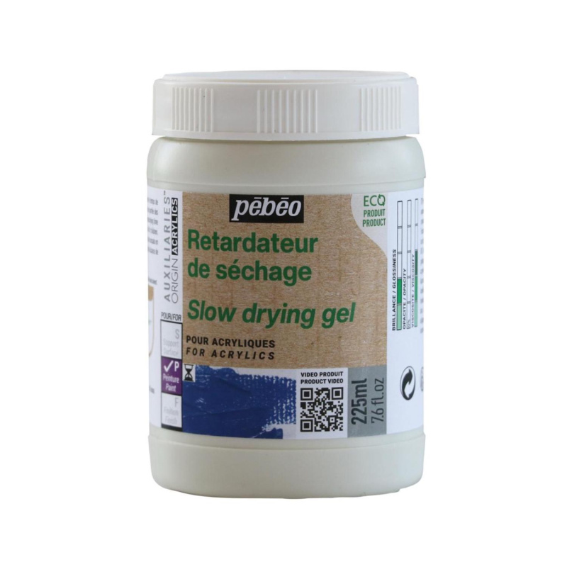  Slow drying gel od společnosti Pebeo je přísada do akrylových barev. Jak již název napovídá, jeho hlavní funkcí je zpomalit proces schnutí jinak ryc