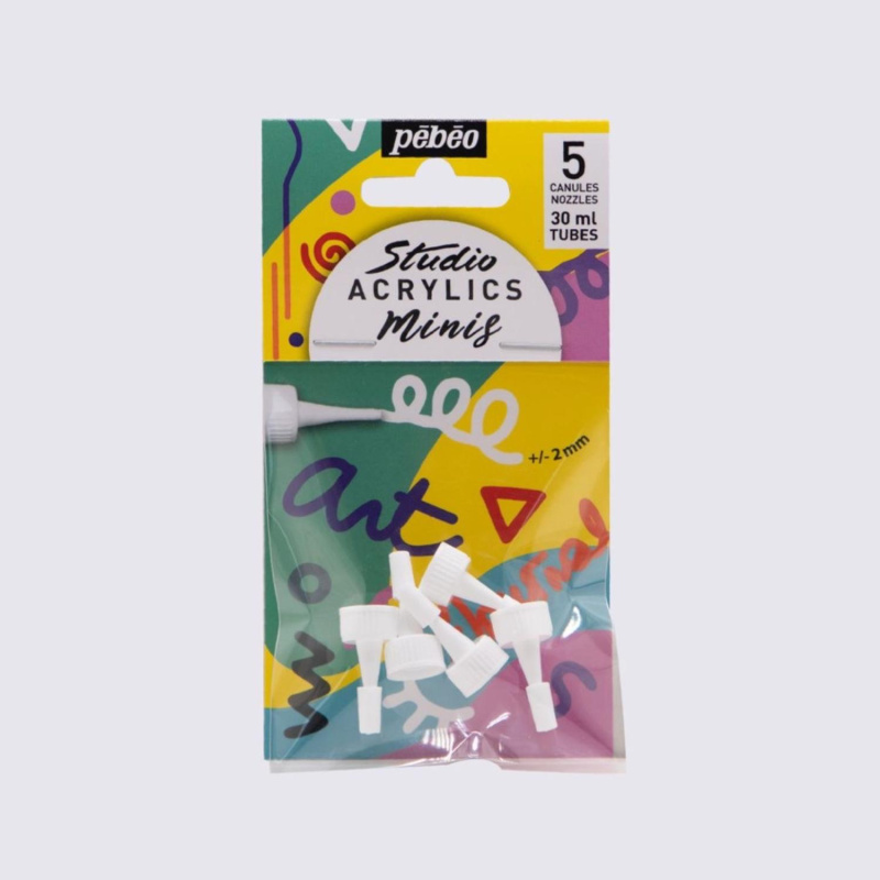 PEBEO Studio Acrylics 30 ml – náhradní hroty na tuby, 5 ks. Náhradní hroty na tuby PEBEO Studio Acrylics 30 ml umožňují pohodlné a přesné dávková