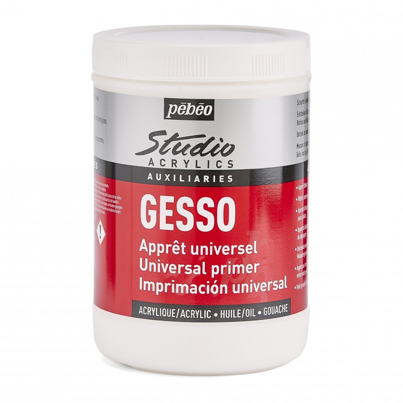Studio Gesso značky Pébéo je bílý univerzální šeps s vynikající kryvostí. Používá se pro tvorbu podkladového nátěru - pro přípravu povrchů, 