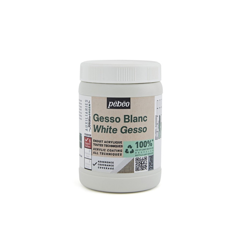 Studio Gesso ECO značky Pébéo je bílý univerzální šeps s vynikající kryvostí. Používá se pro tvorbu podkladového nátěru – pro přípravu povr