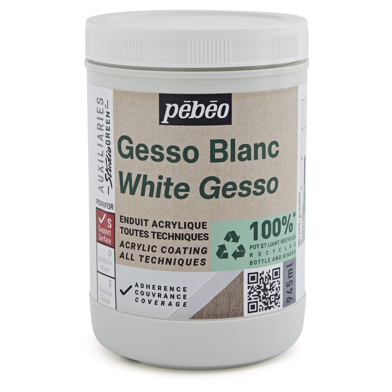 Studio Gesso ECO značky Pébéo je bílý univerzální šeps s vynikající kryvostí. Používá se pro tvorbu podkladového nátěru – pro přípravu povr
