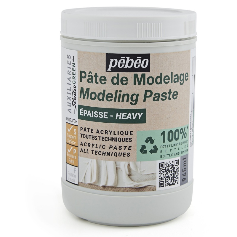 Studio modelovací pasta Heavy ECO značky Pébéo je krycí pasta s velmi vysokou viskozitou ideální pro tvorbu obrysů nebo vzorů . Nejlépe se nanáší p