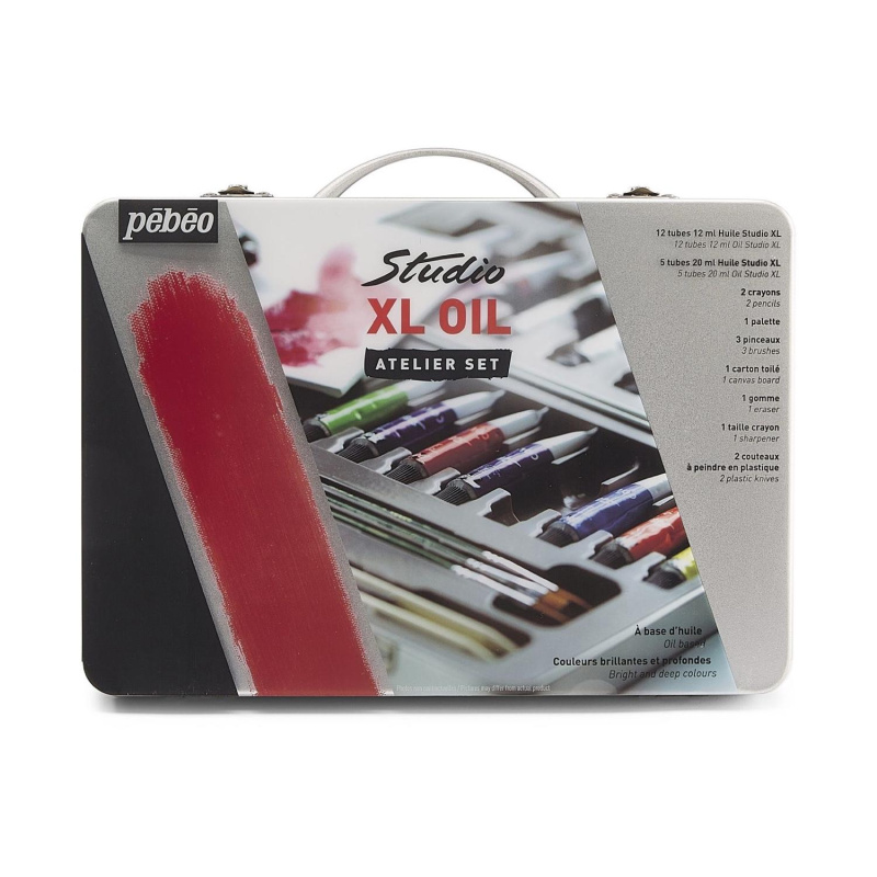 Kovové pouzdro Studio XL obsahuje vysoce kvalitní olejové barvy s jemnou strukturou určené pro potřeby současných umělců.
Výhody olejových barev St