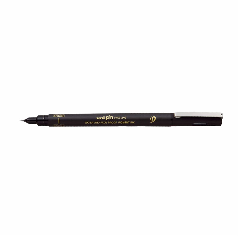 Uni Pin brush marker v černé barvě slouží k dotváření detailů kreseb či akvarelových maleb, vhodný je také pro perokresbu či umělecké psaní. Zb