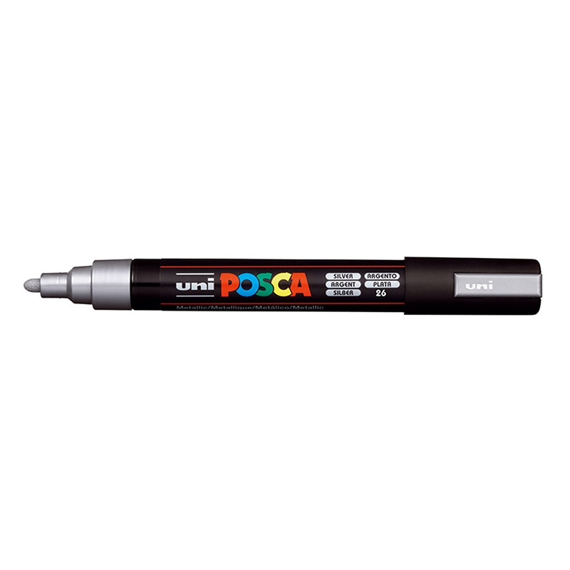 Uni Posce fix PC-5M je jeden z nejpopulárnějších typů popisovačů značky Uni. Marker Posca má kulatý hrot tloušťky 2,5 mm, který vytváří středn