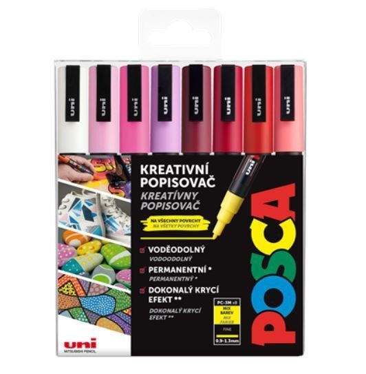 Popisovač Uni Posca PC-3M je jedním z nejoblíbenějších typů popisovačů Uni. Popisovač Posca má kulatý hrot o průměru 1,3 mm, který vytváří ten