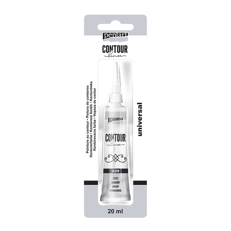 Univerzální konturovací barva je hustá barva na vodní bázi použitelná na libovolný povrch. Určena pro kraeslení linií a obrysů, pro zvýraznění o