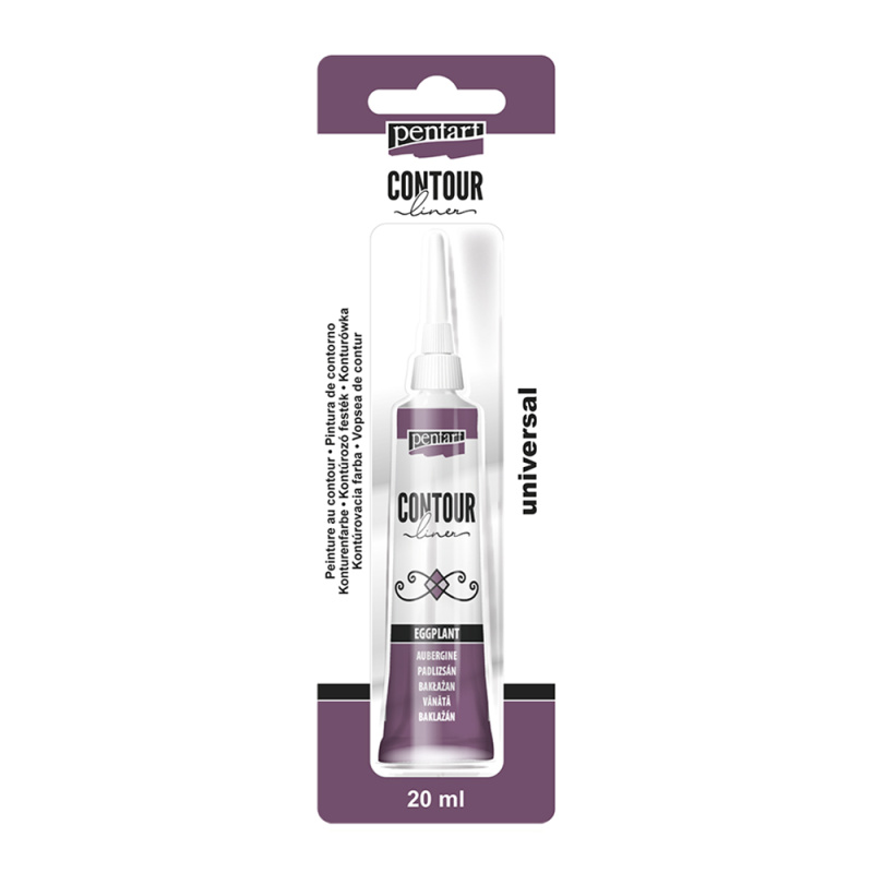 Univerzální konturovací barva je hustá barva na vodní bázi použitelná na libovolný povrch. Určena pro kraeslení linií a obrysů, pro zvýraznění o