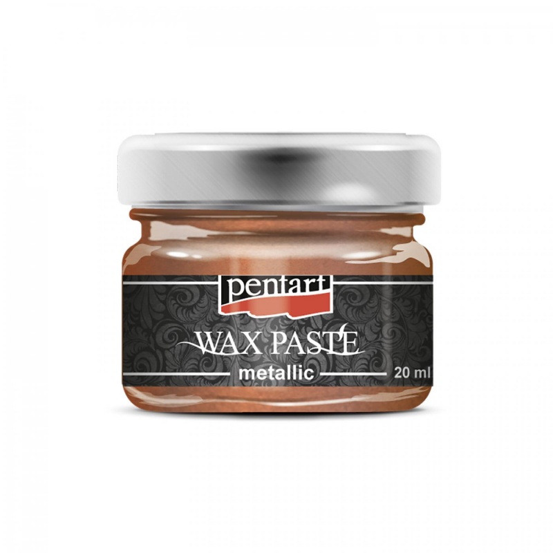 Vosková pasta (Wax paste – metal) se základem včelího vosku a pomerančového oleje vytvoří na povrchu silný, kovový třpytivý efekt. Dají se použ