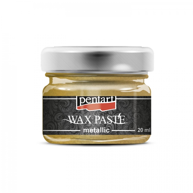 Vosková pasta (Wax paste – metal) se základem včelího vosku a pomerančového oleje vytvoří na povrchu silný, kovový třpytivý efekt. Dají se použ