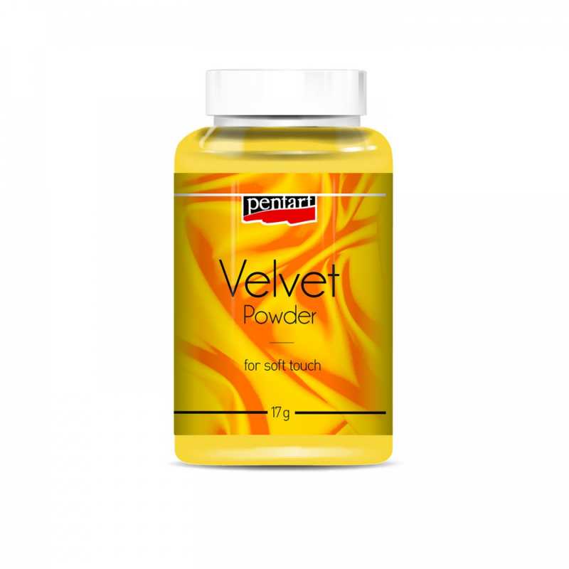 Velvet powder je sametový prášek, který vytváří sametový povrch. Dá se jednoduše „fouknout“ přes hrot na ještě mokrou barvu, nebo lepící povr