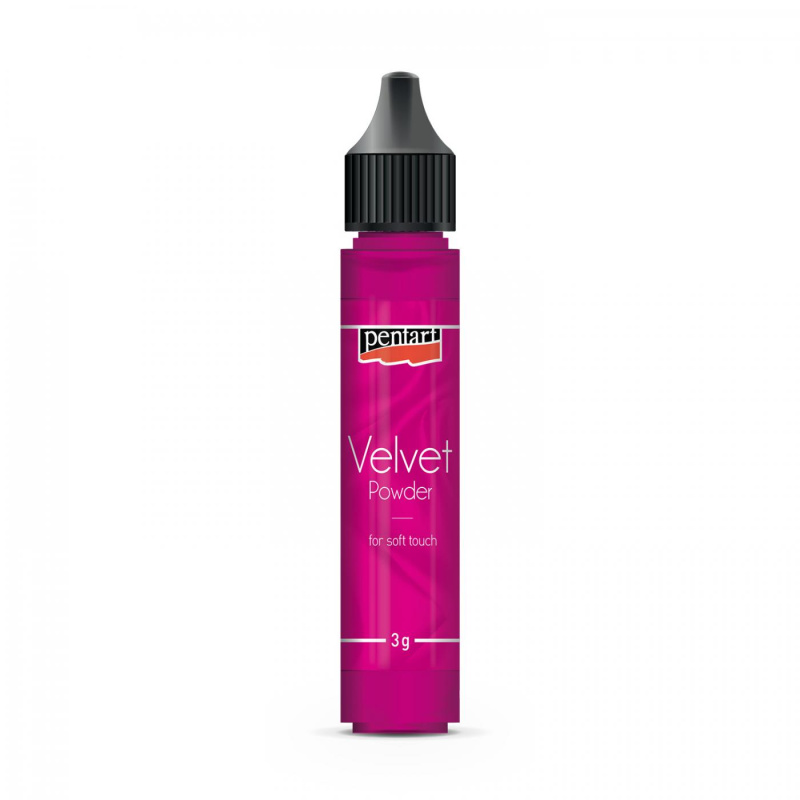 Sametový pudr je sametový pudr, který vytváří sametový povrch. Lze jej jednoduše "nafouknout" přes špičku na ještě mokrý povrch barvy nebo lepidla