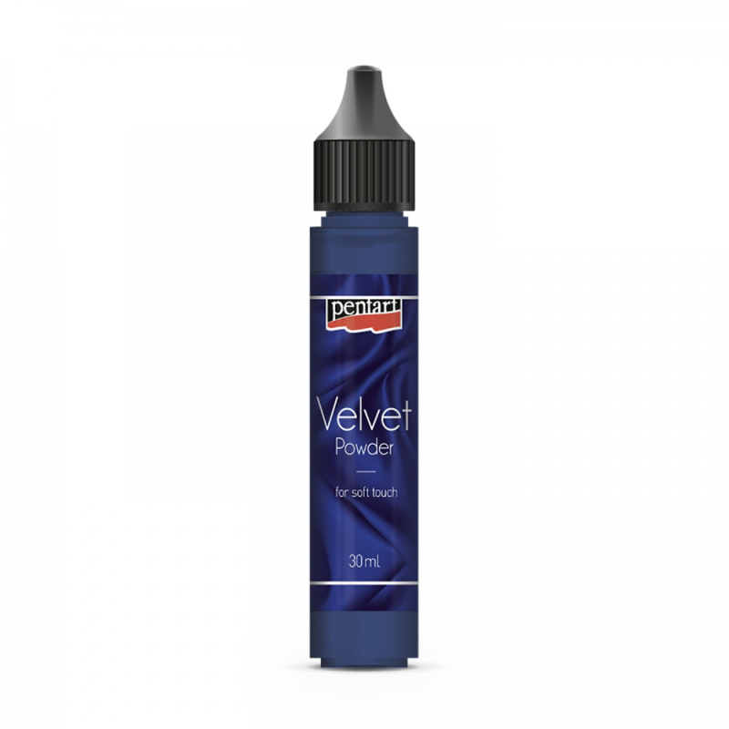 Sametový pudr je sametový pudr, který vytváří sametový povrch. Lze jej jednoduše "nafouknout" přes špičku na ještě mokrý povrch barvy nebo lepidla