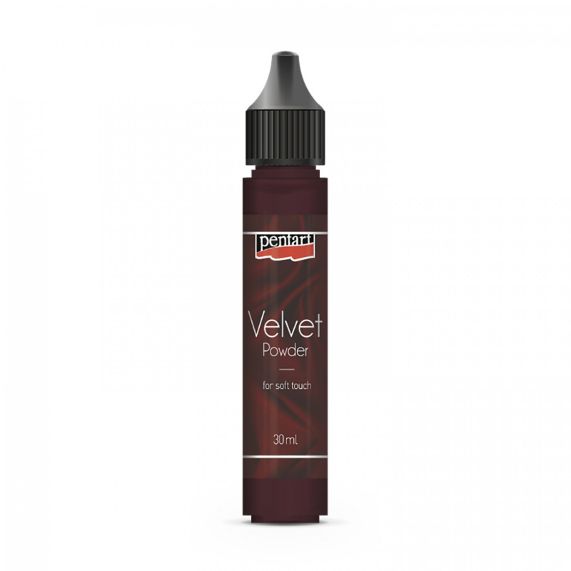 Sametový pudr je sametový pudr, který vytváří sametový povrch. Lze jej jednoduše "nafouknout" přes špičku na ještě mokrý povrch barvy nebo lepidla