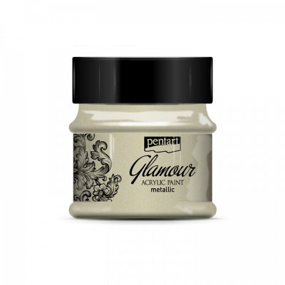 Akrylová barva, glamour, 50 ml, antická stříbrná