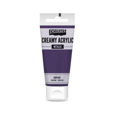 Akrylová barva krémová, metalická, lilek, 60 ml