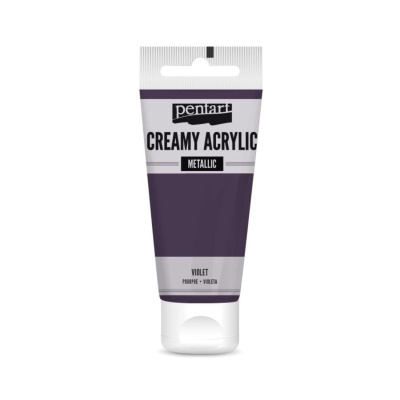Akrylová farba krémová, metalická, fialová, 60 ml