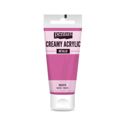 Akrylová farba krémová, metalická, magenta, 60 ml