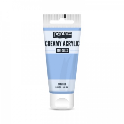 Akrylová barva krémová, pololesklá, baby, 60 ml