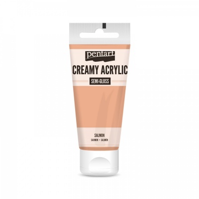 Akrylová barva krémová, pololesklá, lososová, 60ml