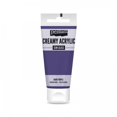 Akrylová barva krémová, pololesklá, ftmavě fialová, 60 ml 