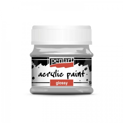 Akrylová barva lesklá 50 ml, šedá