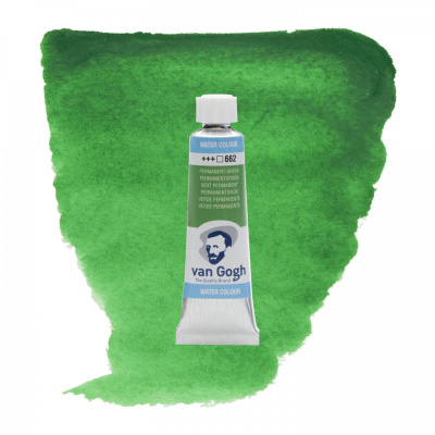 Akvarelové barva Van Gogh, 10 ml, Permanent green
