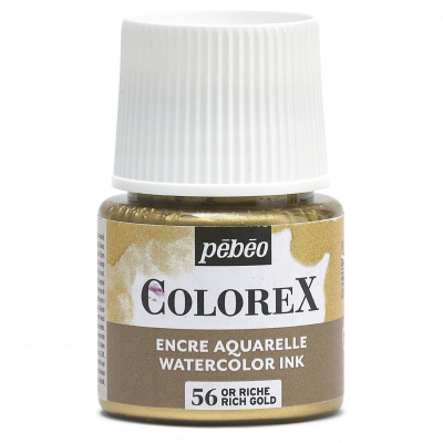 Akvarelový inkoust COLOREX, sytě zlatá 45 ml 