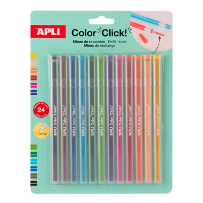 APLI náhradné tuhy do stláčacích pasteliek, 2 x 12 ks v blistri
