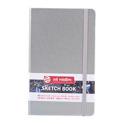 Art book, Art Creation, blok na skicovanie, 13 x 21 cm, shiny silver