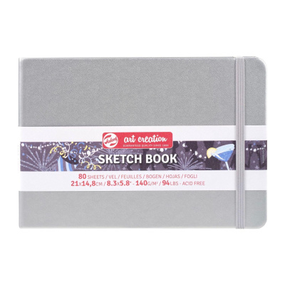 Art book, Art Creation, blok na skicovanie, 15 x 21 cm, shiny silver