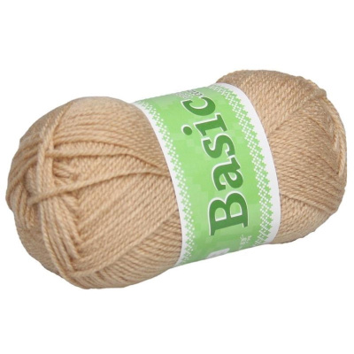 Basic, akrylová priadza, 50 g, cca 150 m, 979 režná
