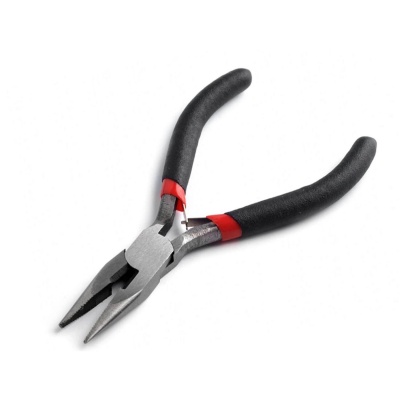 Šperkařské kleště - kombinované černé,půllkruhové se zoubky a štípací