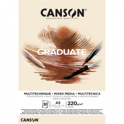 CANSON Skicař Graduate Mixed Media A5, 220 g, 30 listů