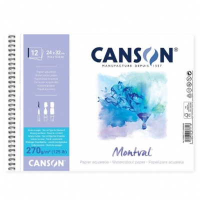 CANSON Skicár MONTVAL Torchon, 24 x 32 cm, 270g, 12 listov, Snow White