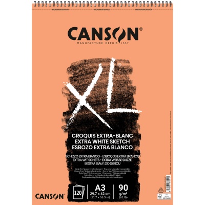 CANSON Skicař XL Sketch Extra blanc 90g/m2, 120 listů A3