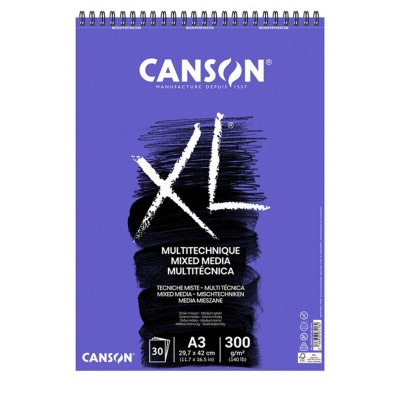 CANSON XL Mixmédia blok, A3 300g/m2, 30 listů