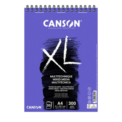 CANSON XL Mixmédia blok, A4 300g/m2, 30 listů