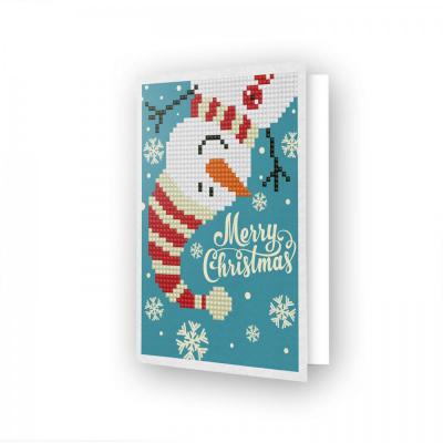 Diamond Dotz, Merry christmas snowman, pohlednice
