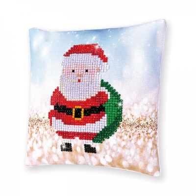 Diamond Dotz Pillow, Santa Claus Sack, 18 x 18 cm